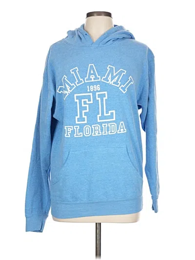Pre-owned Assorted Brands Pullover Hoodie In Blue