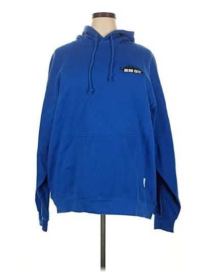 Pre-owned Assorted Brands Pullover Hoodie In Blue
