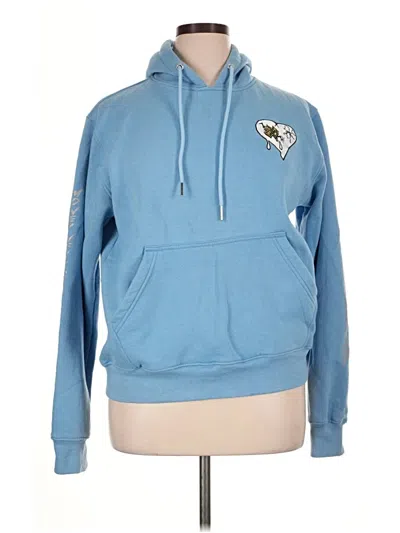 Pre-owned Assorted Brands Pullover Hoodie In Blue