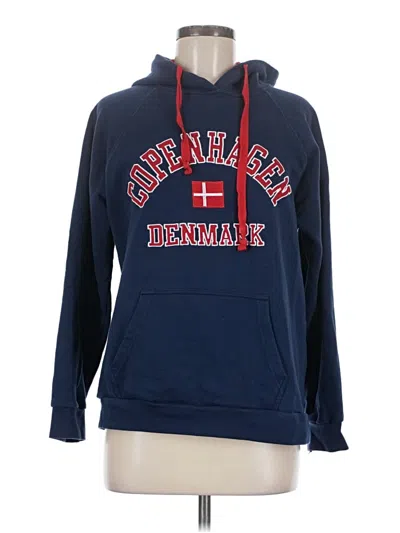 Pre-owned Assorted Brands Pullover Hoodie In Blue