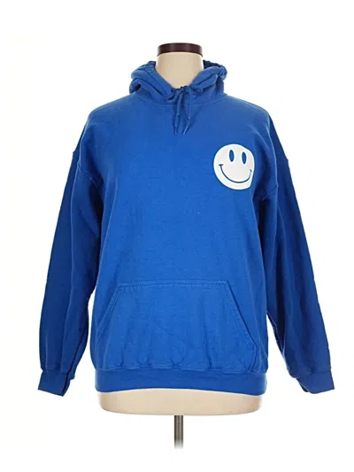 Pre-owned Assorted Brands Pullover Hoodie In Blue