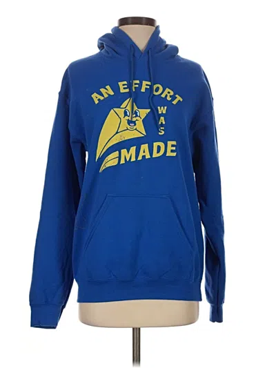 Pre-owned Assorted Brands Pullover Hoodie In Blue