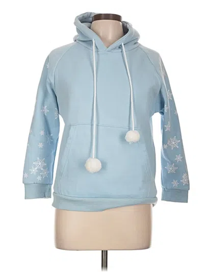 Pre-owned Assorted Brands Pullover Hoodie In Blue