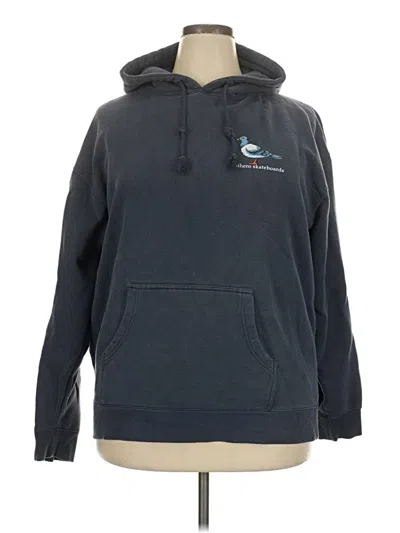 Pre-owned Assorted Brands Pullover Hoodie In Blue