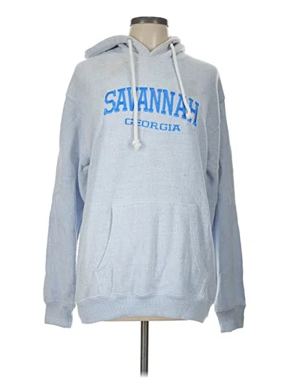 Pre-owned Assorted Brands Pullover Hoodie In Blue