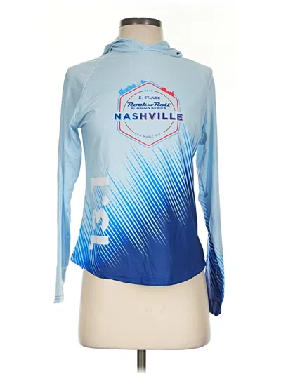 Pre-owned Assorted Brands Pullover Hoodie In Blue