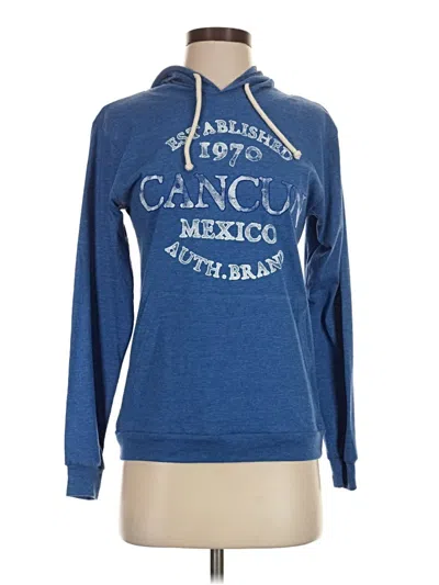 Pre-owned Assorted Brands Pullover Hoodie In Blue