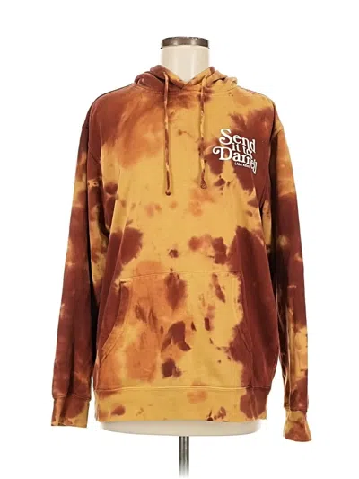 Pre-owned Assorted Brands Pullover Hoodie In Brown