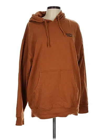 Pre-owned Assorted Brands Pullover Hoodie In Brown