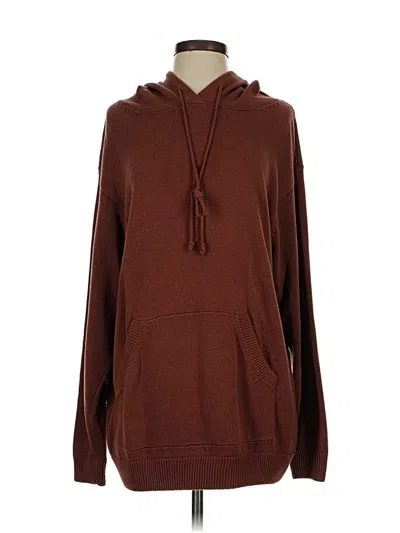 Pre-owned Assorted Brands Pullover Hoodie In Brown
