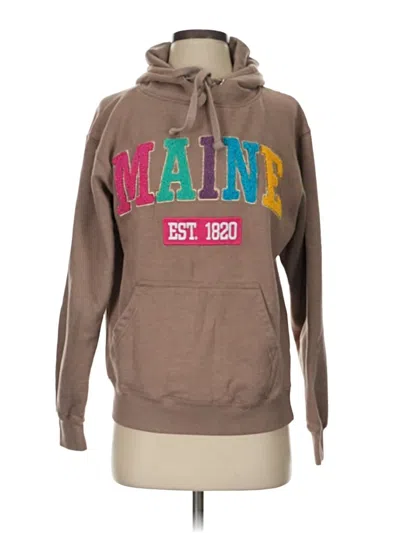 Pre-owned Assorted Brands Pullover Hoodie In Brown