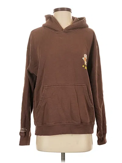 Pre-owned Assorted Brands Pullover Hoodie In Brown
