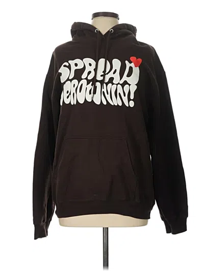 Pre-owned Assorted Brands Pullover Hoodie In Brown