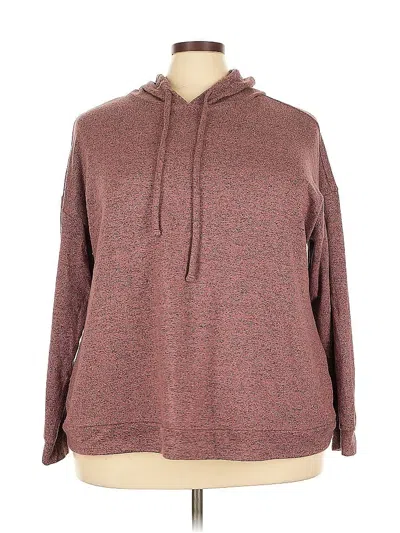 Pre-owned Assorted Brands Pullover Hoodie In Burgundy