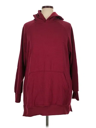 Pre-owned Assorted Brands Pullover Hoodie In Burgundy