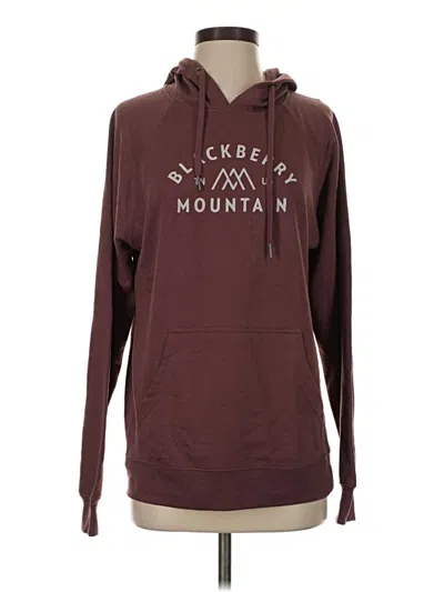 Pre-owned Assorted Brands Pullover Hoodie In Burgundy