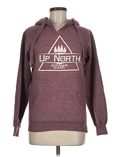Pre-owned Assorted Brands Pullover Hoodie In Burgundy