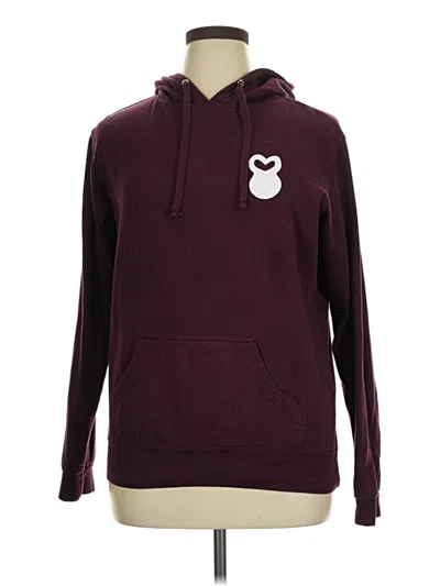 Pre-owned Assorted Brands Pullover Hoodie In Burgundy