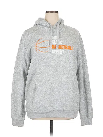 Pre-owned Assorted Brands Pullover Hoodie In Gray