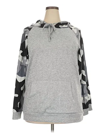 Pre-owned Assorted Brands Pullover Hoodie In Gray