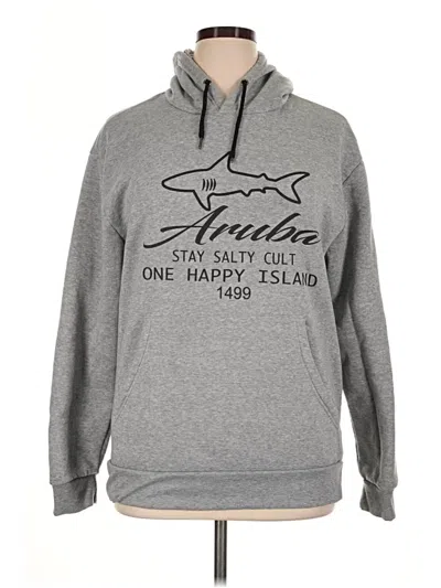 Pre-owned Assorted Brands Pullover Hoodie In Gray