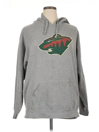 Pre-owned Assorted Brands Pullover Hoodie In Gray