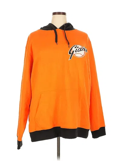 Pre-owned Assorted Brands Pullover Hoodie In Orange