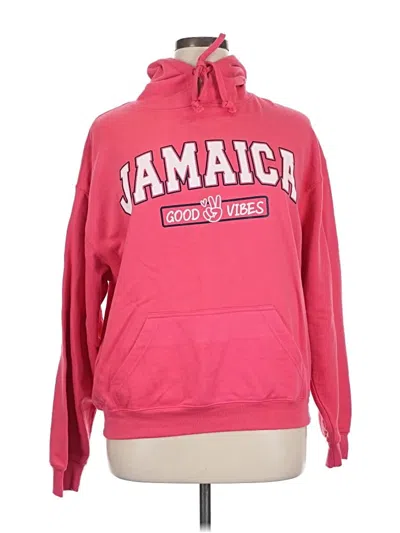 Pre-owned Assorted Brands Pullover Hoodie In Pink