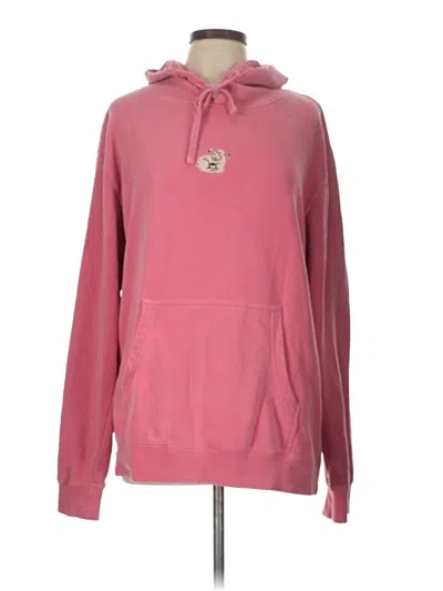Pre-owned Assorted Brands Pullover Hoodie In Pink