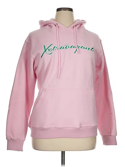 Pre-owned Assorted Brands Pullover Hoodie In Pink