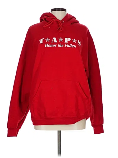 Pre-owned Assorted Brands Pullover Hoodie In Red