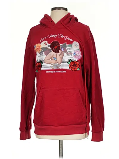 Pre-owned Assorted Brands Pullover Hoodie In Red