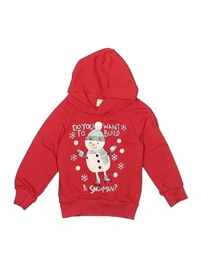 Pre-owned Assorted Brands Kids' Pullover Hoodie In Red