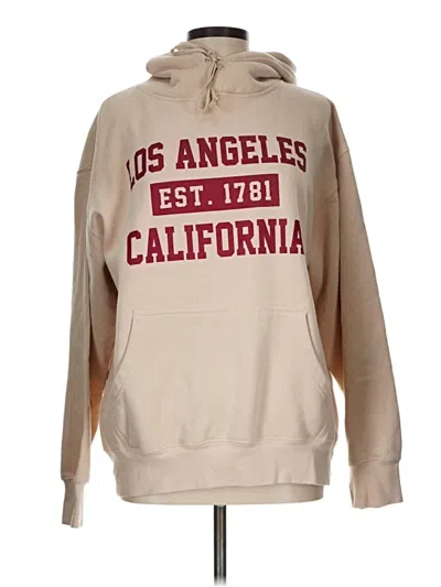 Pre-owned Assorted Brands Pullover Hoodie In Tan