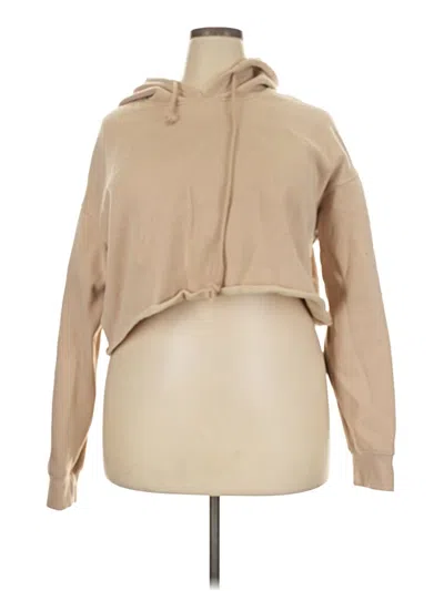 Pre-owned Assorted Brands Pullover Hoodie In Tan