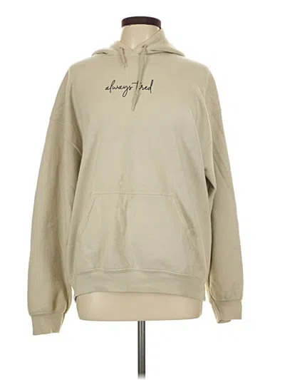 Pre-owned Assorted Brands Pullover Hoodie In Tan