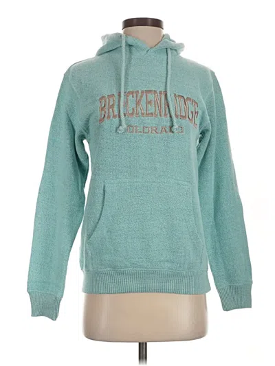Pre-owned Assorted Brands Pullover Hoodie In Teal