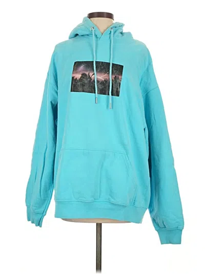 Pre-owned Assorted Brands Pullover Hoodie In Teal