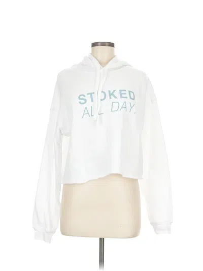 Pre-owned Assorted Brands Pullover Hoodie In White