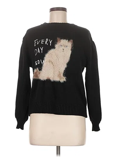 Pre-owned Assorted Brands Pullover Sweater In Black