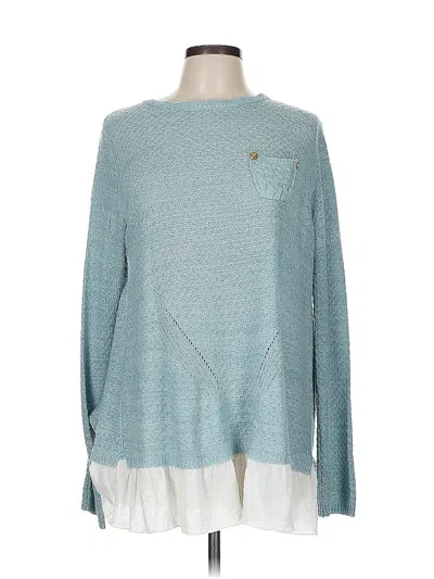 Pre-owned Assorted Brands Pullover Sweater In Blue