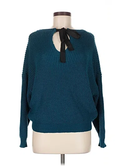 Pre-owned Assorted Brands Pullover Sweater In Blue