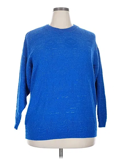 Pre-owned Assorted Brands Pullover Sweater In Blue