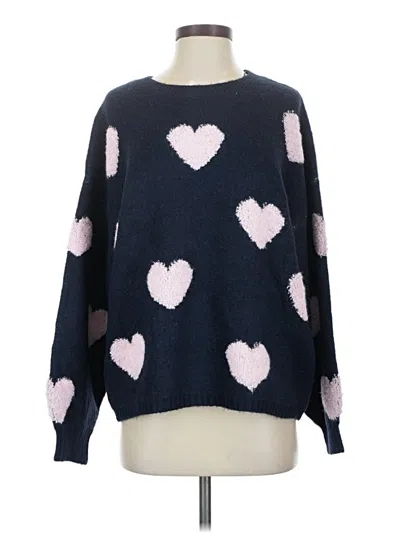 Pre-owned Assorted Brands Pullover Sweater In Blue