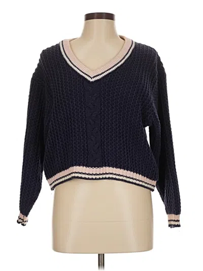 Pre-owned Assorted Brands Pullover Sweater In Blue