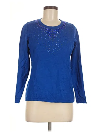 Pre-owned Assorted Brands Pullover Sweater In Blue