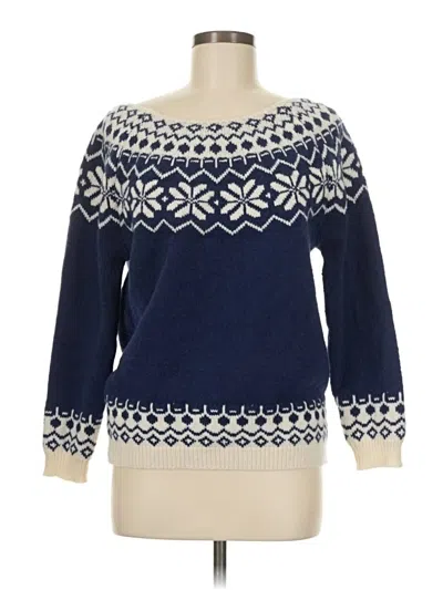 Pre-owned Assorted Brands Pullover Sweater In Blue