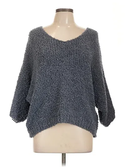 Pre-owned Assorted Brands Pullover Sweater In Blue