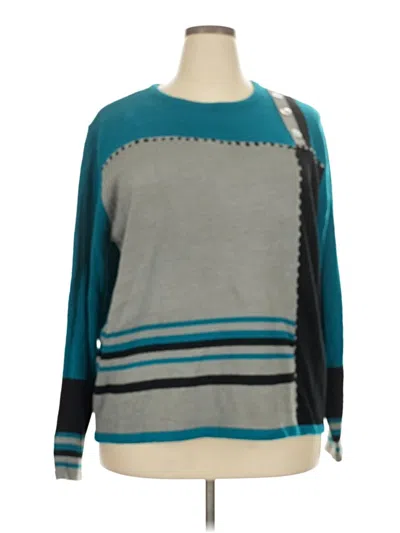 Pre-owned Assorted Brands Pullover Sweater In Blue