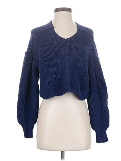 Pre-owned Assorted Brands Pullover Sweater In Blue